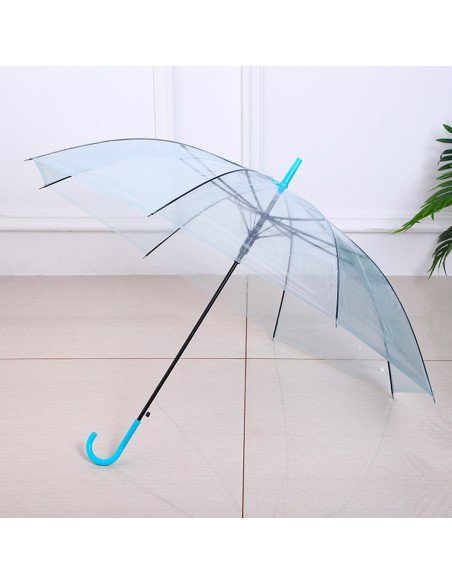 Sombrilla transparente con mango curvo al mayoreo ofrece LHESH – ID 46038