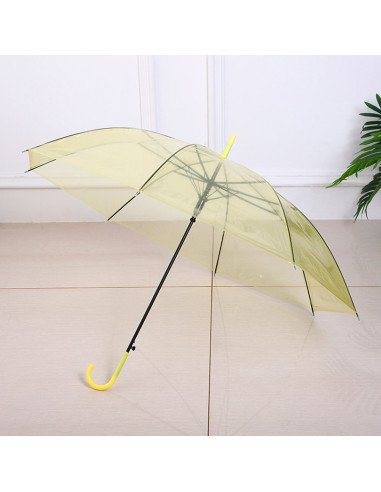 Sombrilla transparente con mango curvo al mayoreo ofrece LHESH – ID 46038