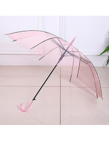 Sombrilla transparente con mango curvo al mayoreo ofrece LHESH – ID 46038