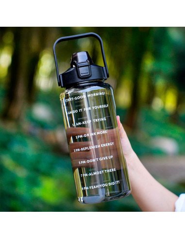 Botella motivacional ofrece LHESH al mayoreo - ID 46059 negra