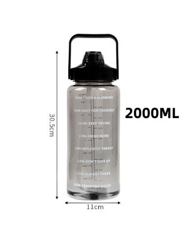 Botella motivacional ofrece LHESH al mayoreo - ID 46059 negra