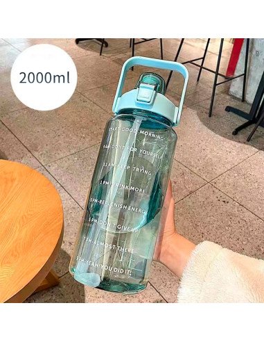 Botella motivacional ofrece LHESH al mayoreo - ID 46063 azul aqua