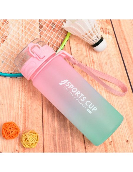 Botella deportiva ofrece LHESH al mayoreo - ID 46042 rosa/verde