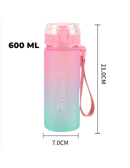 Botella deportiva ofrece LHESH al mayoreo - ID 46042 rosa/verde