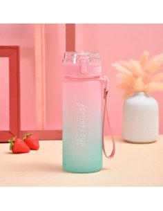 Botella deportiva ofrece LHESH al mayoreo - ID 46042 rosa/verde