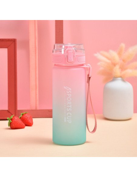 Botella deportiva ofrece LHESH al mayoreo - ID 46042 rosa/verde