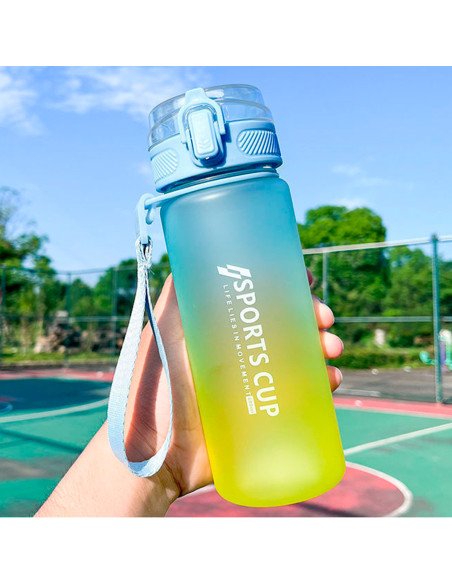 Botella deportiva ofrece LHESH al mayoreo - ID 46045 azul/amarillo