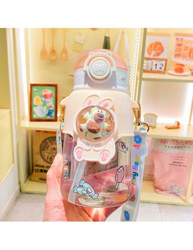Botella de agua osito kawaii 600 ml ofrece LHESH al mayoreo - ID 41981-39857 beige