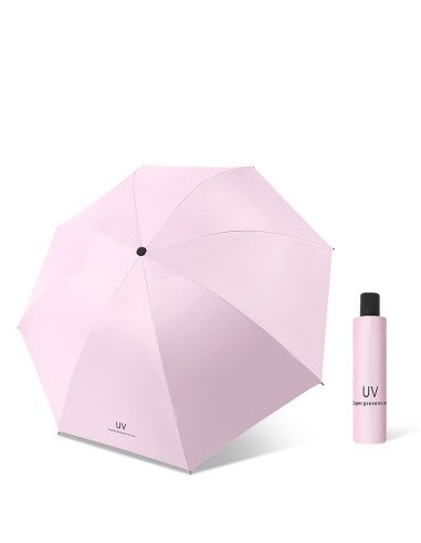 Sombrilla plegable con protección UV al mayoreo ofrece LHESH – ID 46039 rosa