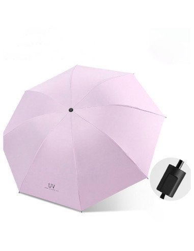 Sombrilla plegable con protección UV al mayoreo ofrece LHESH – ID 46039 rosa