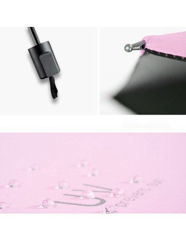 Sombrilla plegable con protección UV al mayoreo ofrece LHESH – ID 46039 rosa
