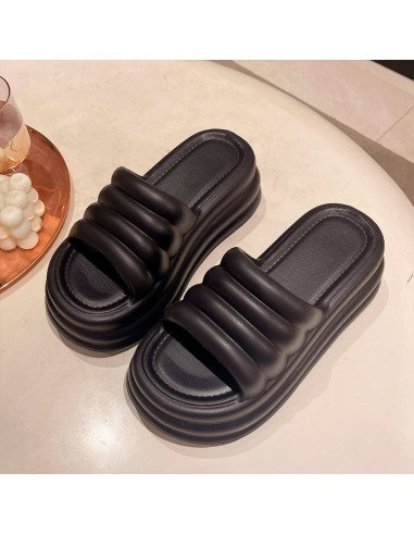 Sandalia para dama al mayoreo ofrece LHESH - ID 45848 negra