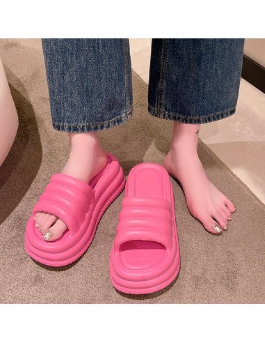 Sandalia para dama al mayoreo ofrece LHESH - ID 45850 fiusha