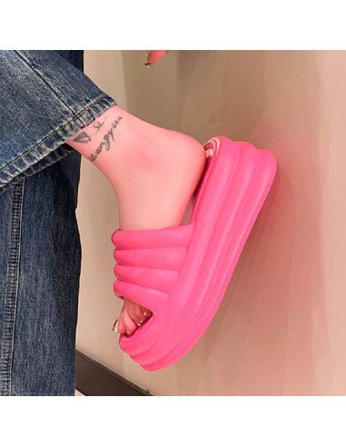 Sandalia para dama al mayoreo ofrece LHESH - ID 45850 fiusha