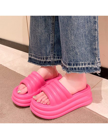 Sandalia para dama al mayoreo ofrece LHESH - ID 45850 fiusha