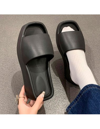 Sandalia para dama al mayoreo ofrece LHESH - ID 45827 negra