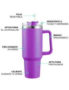 Termo de acero inoxidable 40 OZ al mayoreo en LHESH 2