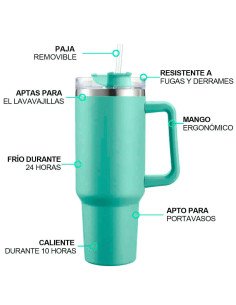 Termo de acero inoxidable 40 OZ al mayoreo en LHESH 2