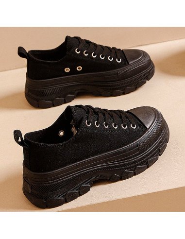 Tenis de plataforma negros al Mayoreo en LHESH