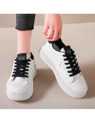 Tenis de plataforma blancos para dama al Mayoreo en LHESH