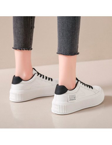 Tenis de plataforma blancos para dama al Mayoreo en LHESH