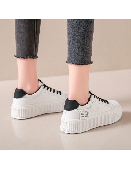 Tenis de plataforma blancos para dama al Mayoreo en LHESH