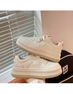Tenis Casual de Plataforma con Apliques de Estrellas para Mujer | LHESH.mx | Mayoreo Calzado, Ropa y más productos