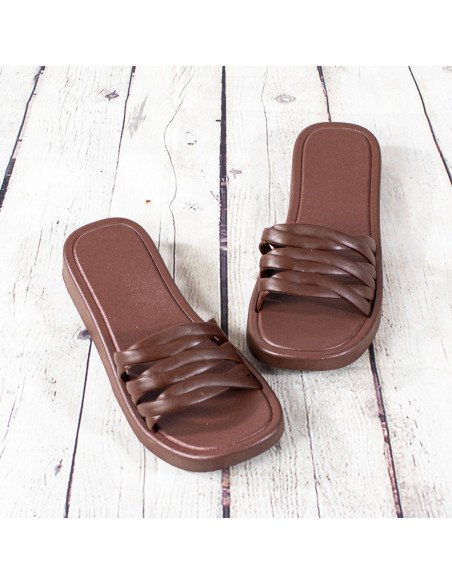 Sandalias de plástico para dama importadas al mayoreo en LHESH