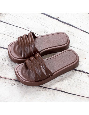 Sandalias de plástico para dama importadas al mayoreo en LHESH