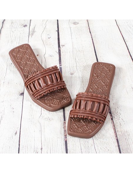 Sandalias de plástico para dama importadas al mayoreo en LHESH