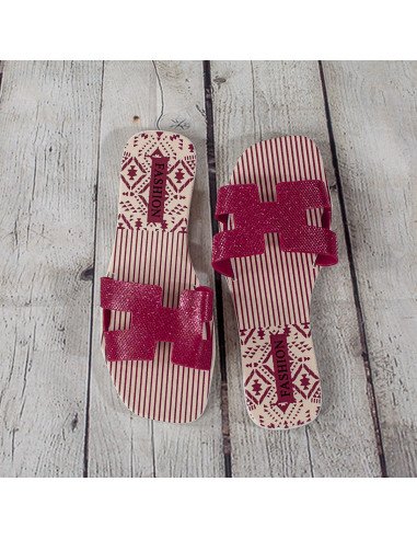 Sandalias de plástico para dama importadas al mayoreo en LHESH