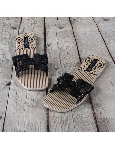 Sandalias de plástico para dama importadas al mayoreo en LHESH