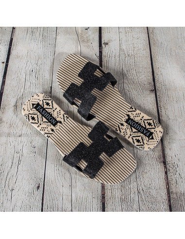 Sandalias de plástico para dama importadas al mayoreo en LHESH