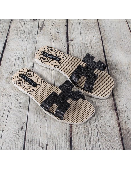 Sandalias de plástico para dama importadas al mayoreo en LHESH