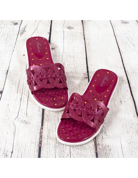 Sandalias de plástico para dama importadas al mayoreo en LHESH