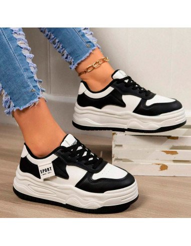 Tenis Plataforma Bicolor | Estilo Urbano y Moderno
