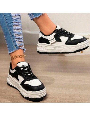 Tenis Plataforma Bicolor | Estilo Urbano y Moderno