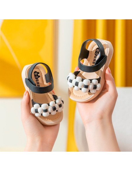 Huarache para niña con Adornos de Bolas Importadas al Por Mayor en LHESH