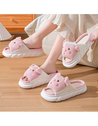 Pantuflas de cerdito acolchonadas y divertidas | LHESH