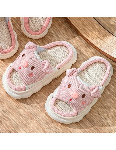 Pantuflas de cerdito acolchonadas y divertidas | LHESH