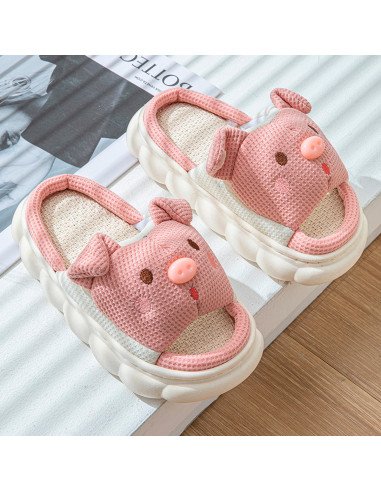 Pantuflas de cerdito acolchonadas y divertidas | LHESH