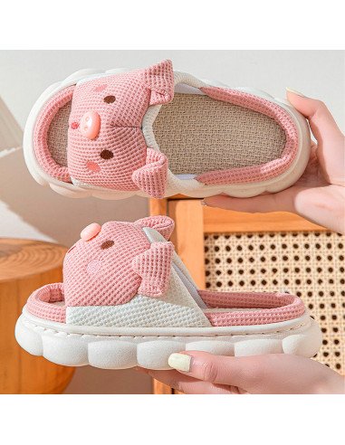 Pantuflas de cerdito acolchonadas y divertidas | LHESH