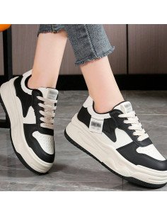 Tenis café y negro para dama al Mayoreo en LHESH 2