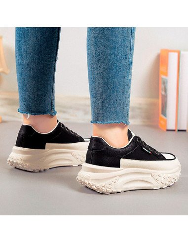 Tenis de inyección dama al mayoreo ofrece LHESH - ID 45406 negro/beige