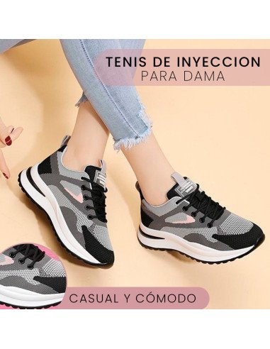 Tenis de inyección para dama al mayoreo ofrece LHESH - ID 40431 gris