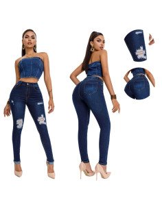 Jeans de Mezclilla para Mujer al Mayoreo en LHESH