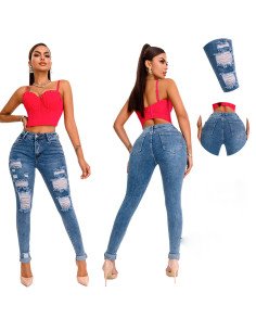 Jeans de Mezclilla Ajustados para mujer Mayoreo en LHESH