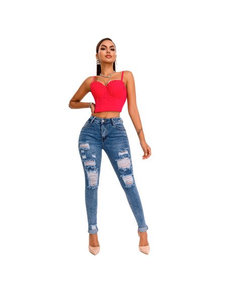 Jeans de Mezclilla Ajustados para mujer Mayoreo en LHESH