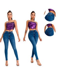 Jeans de Mezclilla Ajustados para mujer Mayoreo en LHESH