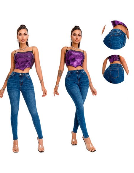 Jeans de Mezclilla Ajustados para mujer Mayoreo en LHESH